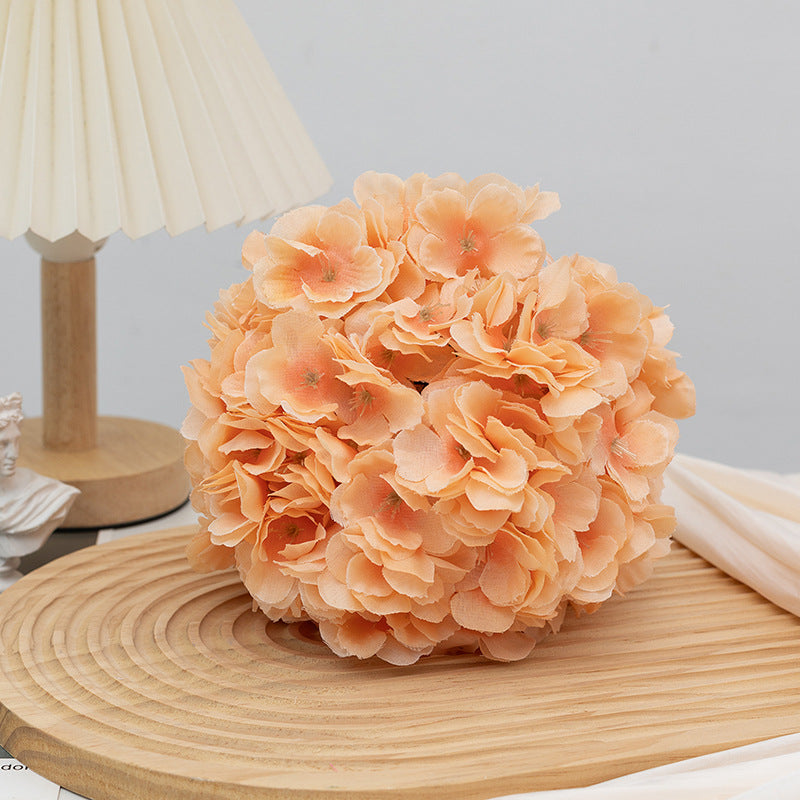 4Pcs Silk Hydrangea Artificial Flower Kissing Balls Champagne