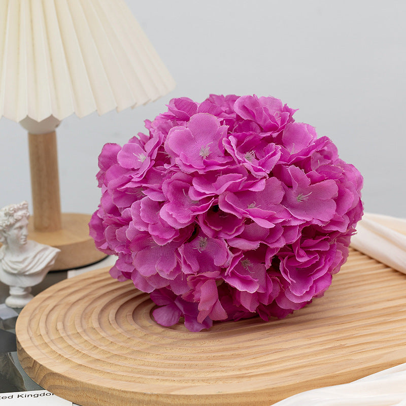 4Pcs Silk Hydrangea Artificial Flower Kissing Balls Rose Red