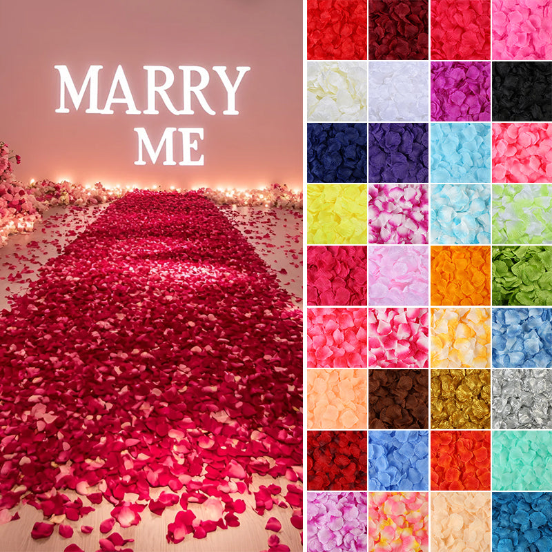 500 Pcs Artificial Silk Rose Petals for Romantic Night, Wedding, Party, Anniversary Flower Decorations