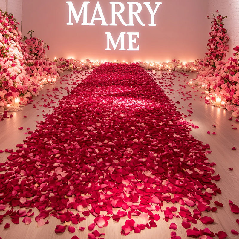 500 Pcs Artificial Silk Rose Petals for Romantic Night, Wedding, Party, Anniversary Flower Decorations