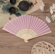 5 PCS Hand Fans for Women Foldable Handheld Portable Chinese Style Pink