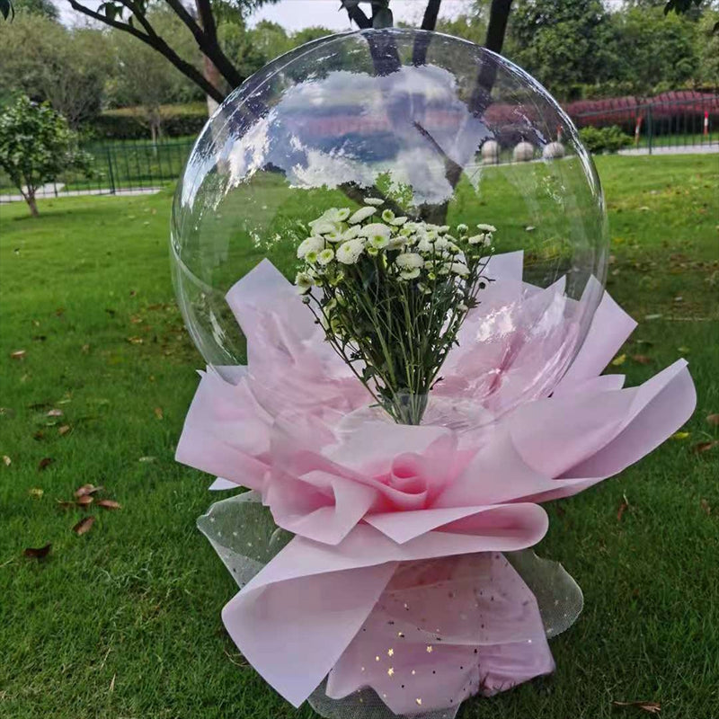 Giant Clear Balloons Pre Stretched Extra Wide Mouth Valentine's Day BoBo Balloons Large Transparent Bubble Balloon for Wedding Birthday Party Decoration 50Pcs