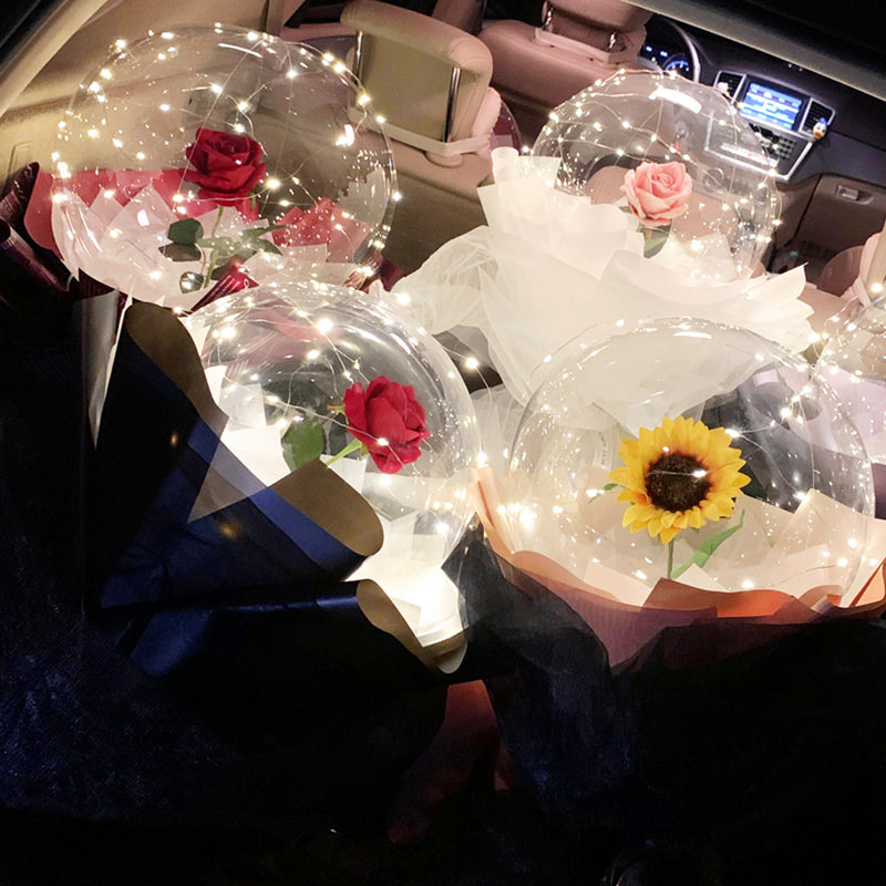 Giant Clear Balloons Pre Stretched Extra Wide Mouth Valentine's Day BoBo Balloons Large Transparent Bubble Balloon for Wedding Birthday Party Decoration 50Pcs