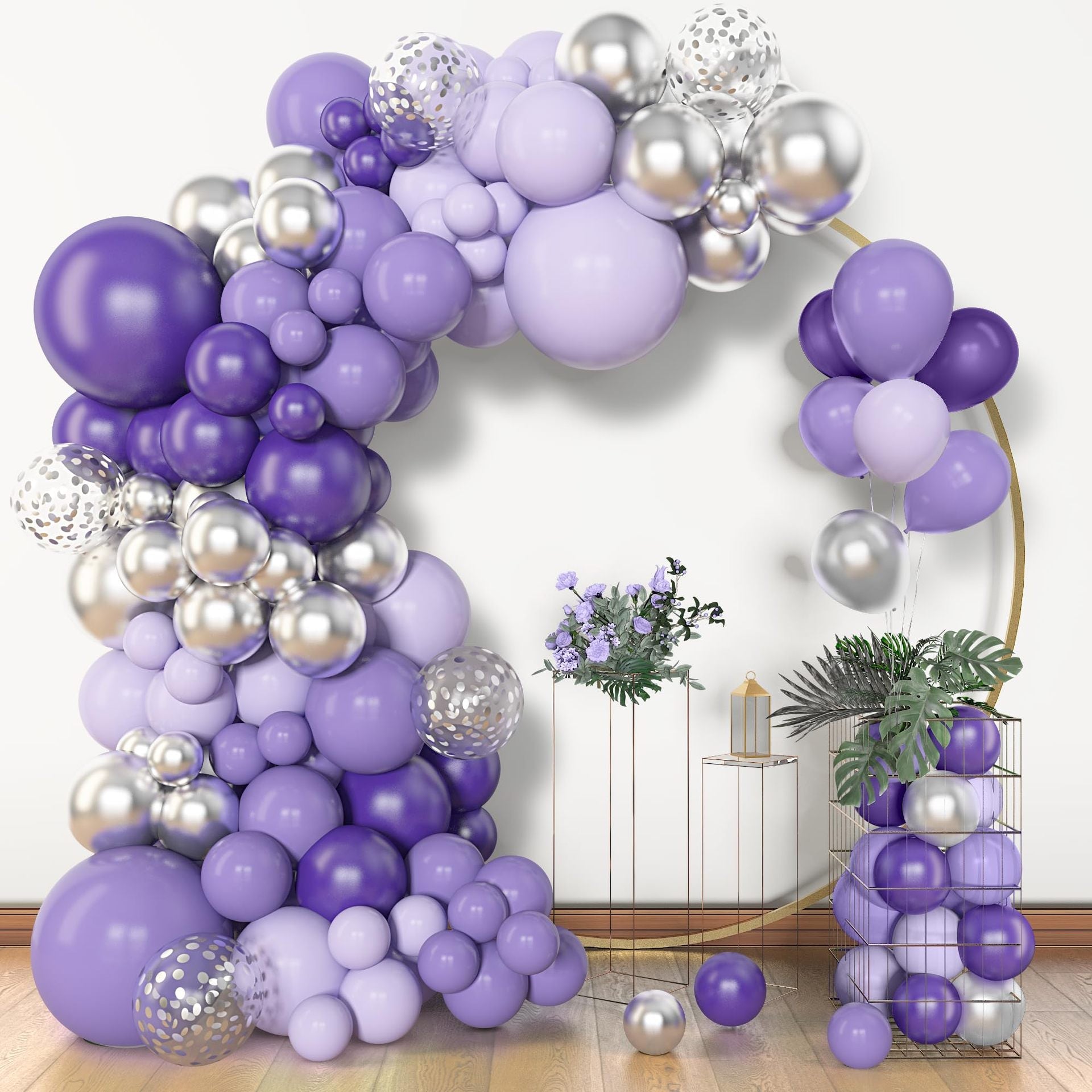 143 Pc Purple DIY Balloon Garland Kit
