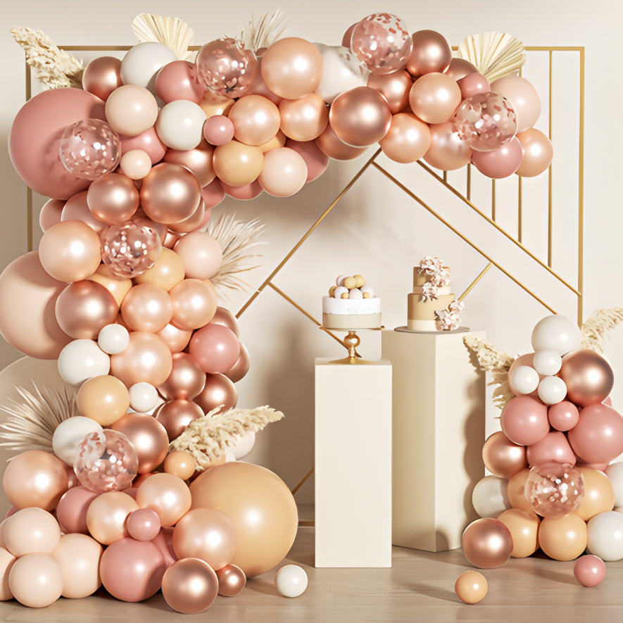 138 Pc Retro Pink DIY Balloon Garland Kit