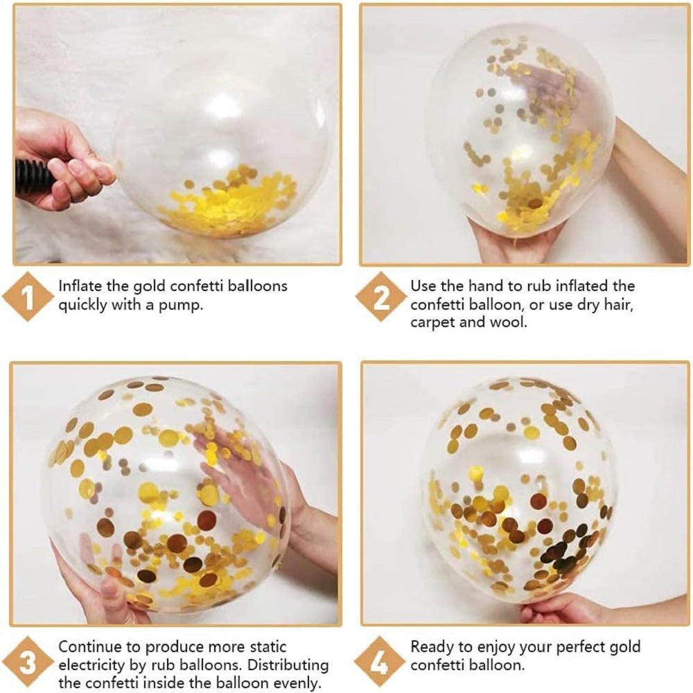 Set of 40 Rose Gold Party Balloon Kit 12"