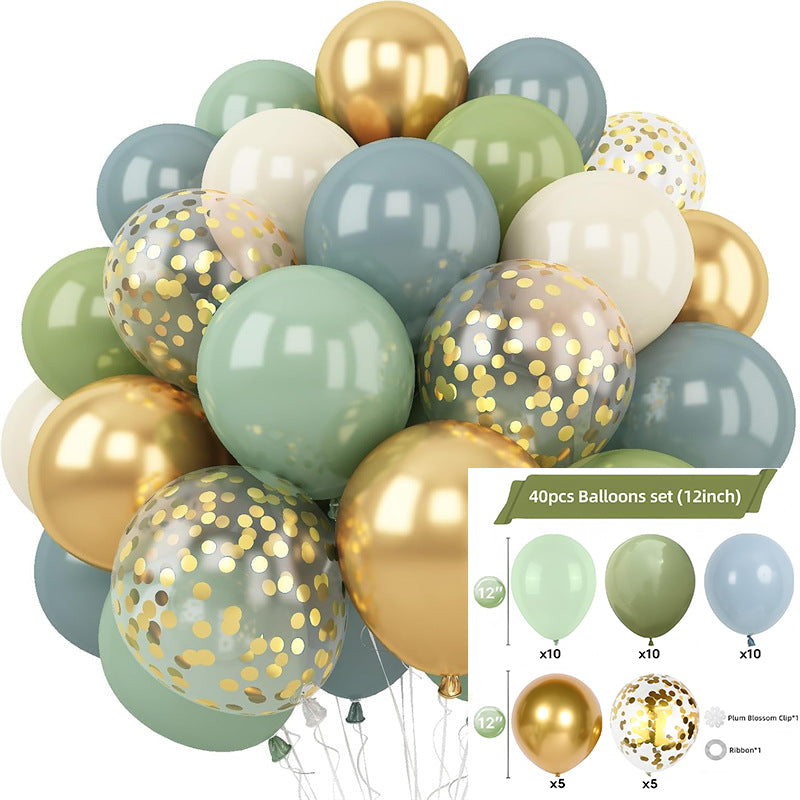 40 Pcs 12" Party Balloons with Ribbon for Birthday Wedding Graduation Anniversary Party Decorations