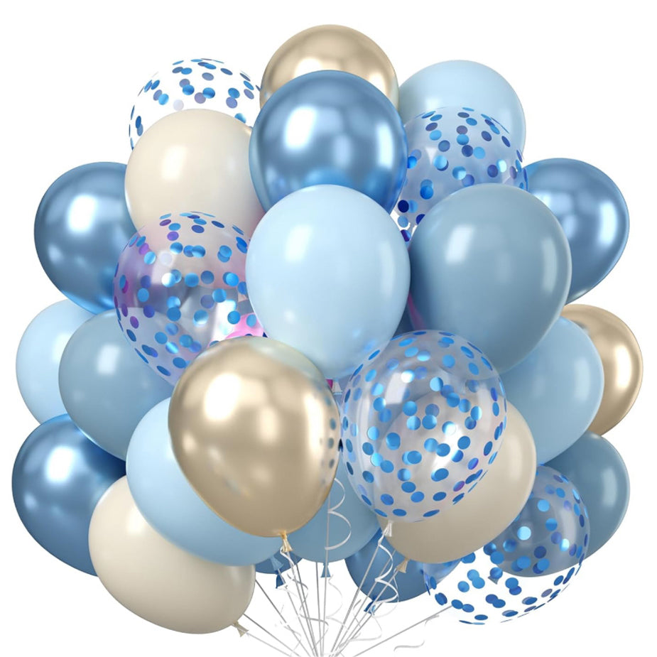 Set of 40 Blue Party Balloon Kit 12"