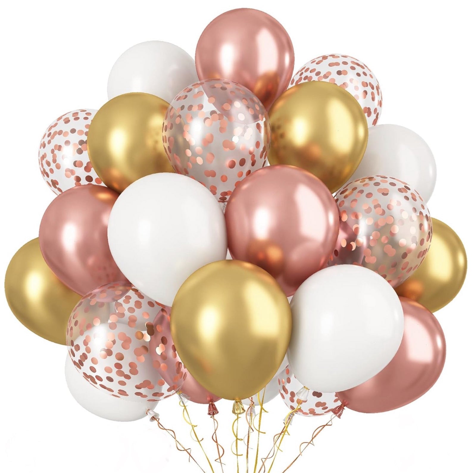 Set of 40 Rose Gold Party Balloon Kit 12"