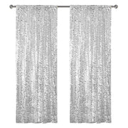 Payette Sequin 9ft H x 9ft W Drape/Backdrop Panel Silver