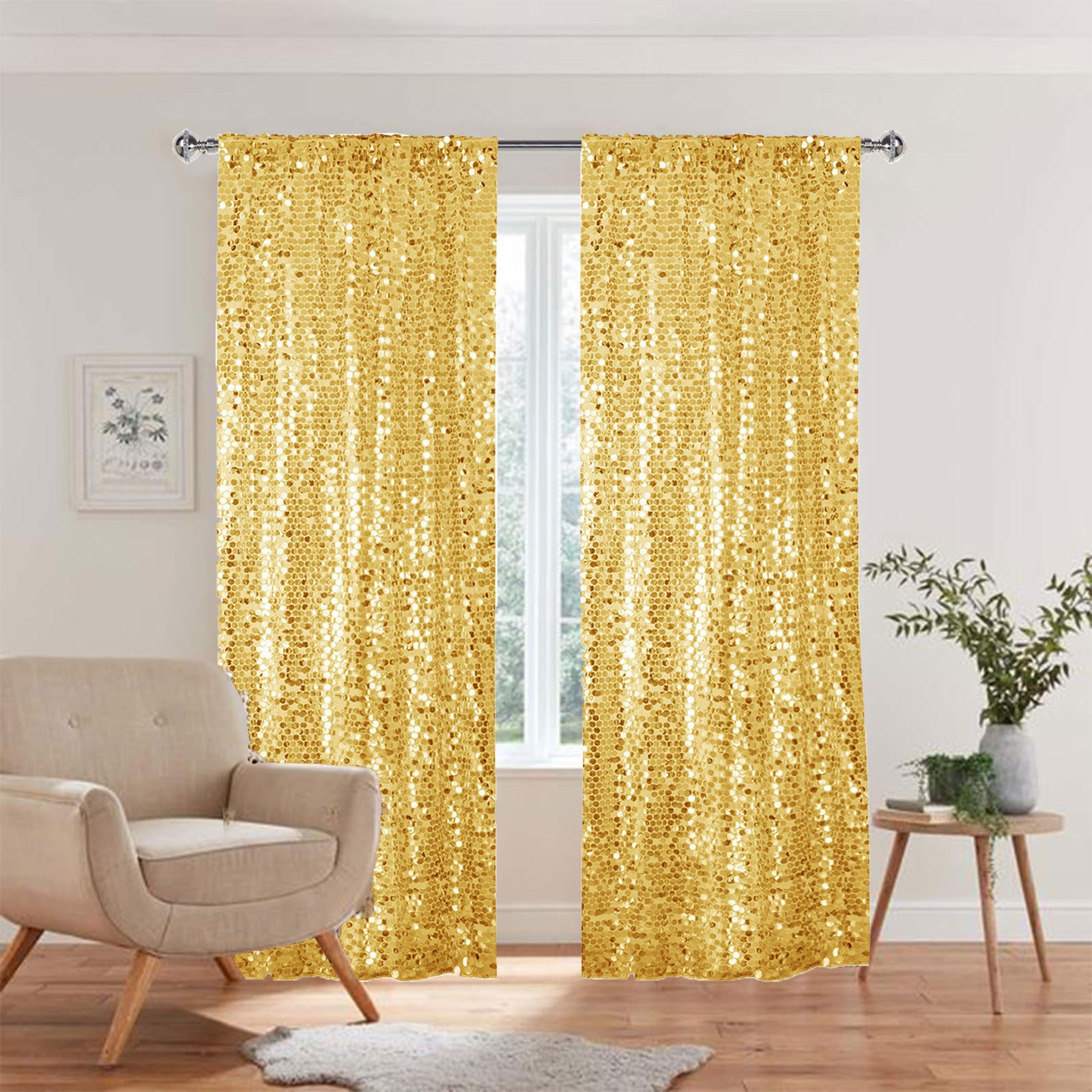9FTx9FT Big Sequin Backdrop Curtains Panels Drapes Home Party Supplies Sequin Background for Parties Shimmer Wall Backdrop Cloth