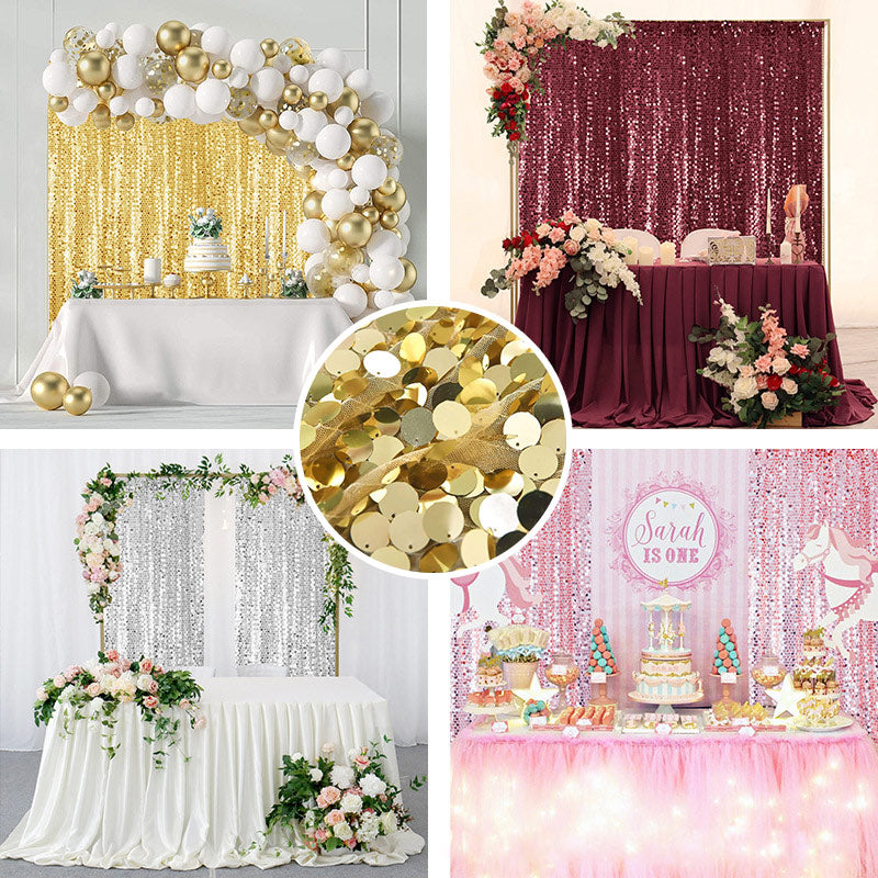 Big Payette Sequin Backdrop Drape Curtain 9ftx9ft Royal Blue