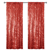 Payette Sequin 9ft H x 9ft W Drape/Backdrop Panel Red