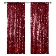 Payette Sequin 9ft H x 9ft W Drape/Backdrop Panel Burgundy