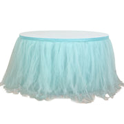 Tulle Tutu 14ft Table Skirt Blue