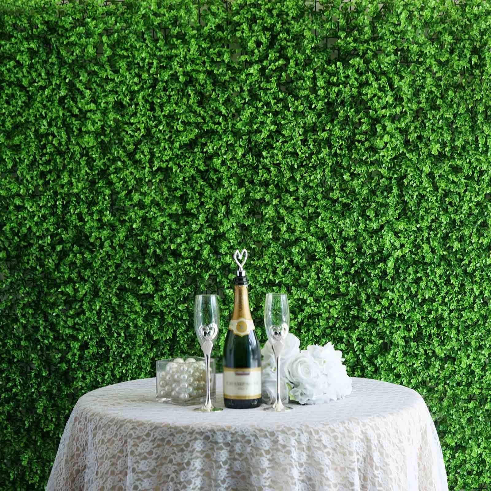 Boxwood Hedge Garden Wall Backdrop Mat 4 Artificial Panels 11 Sq ft Baby Green