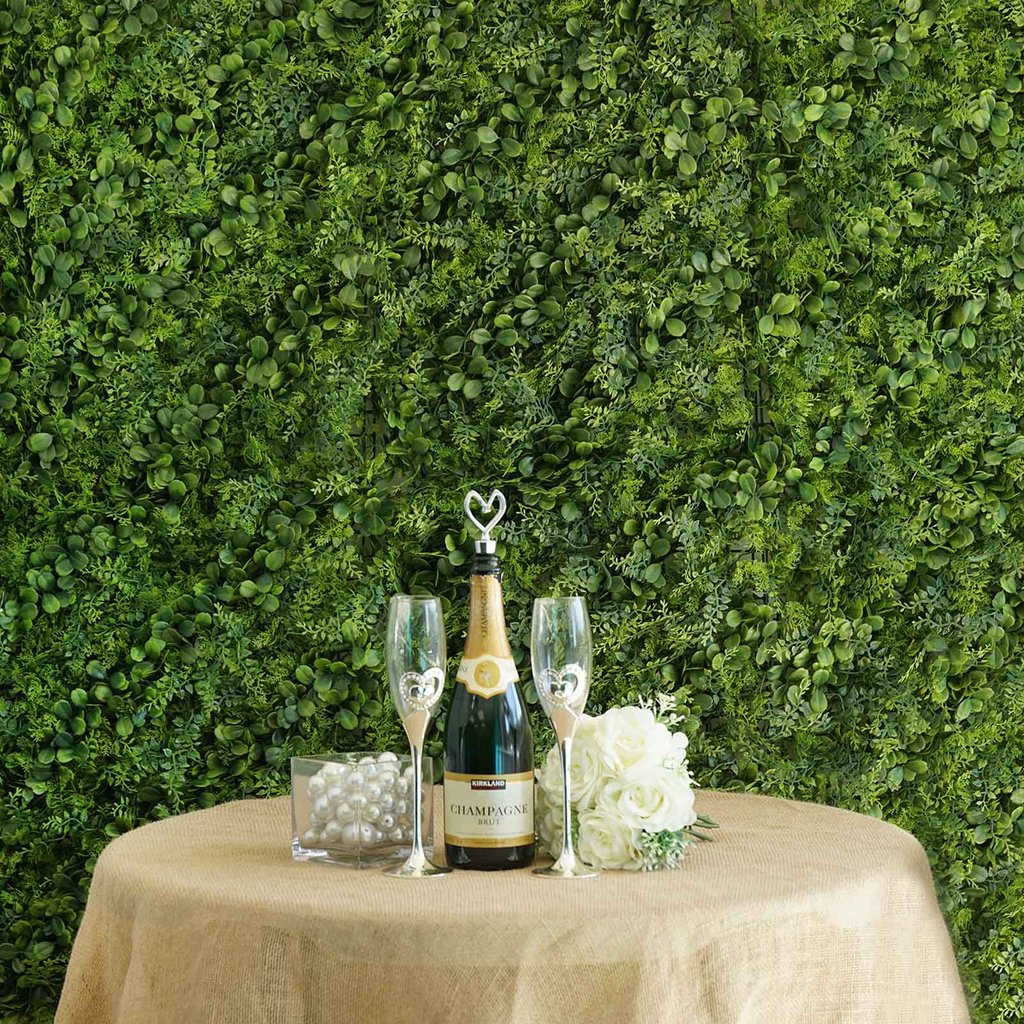 Boxwood Hedge Locust and Cypress Garden Wall Backdrop Mat 4 Artificial Panels 11 Sq ft Green
