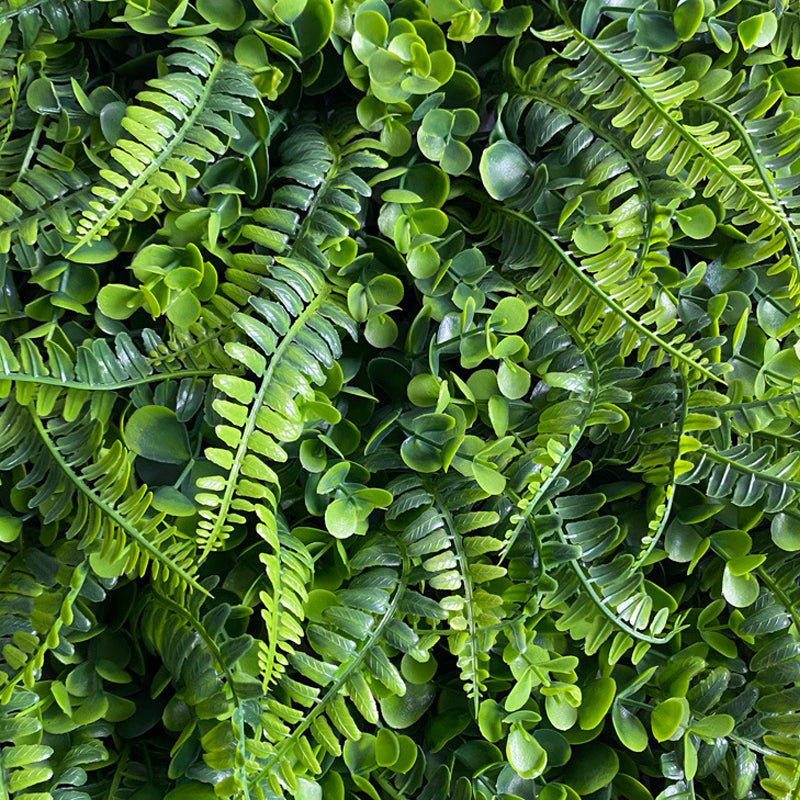 Artificial Boston Fern Eucalyptus Boxwood Greenery Garden Wall 4 Panels 12 Sq. ft.