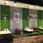 Boxwood Hedge Garden Wall Backdrop Mat 4 Artificial Panels 11 Sq ft Dark Green
