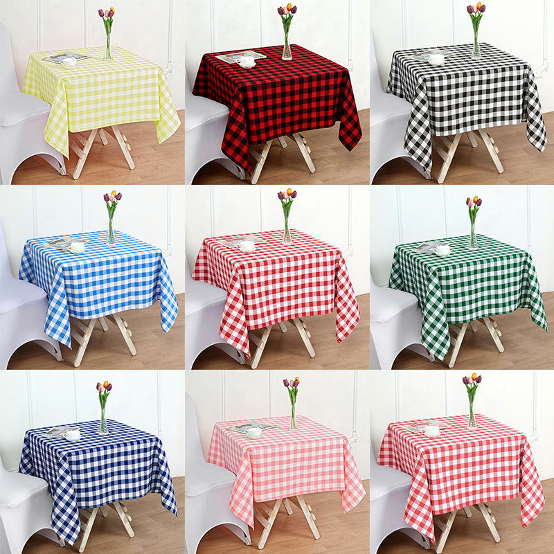 Buffalo Plaid Tablecloth Polyester Table Cover Gingham Tablecloth for Dining Room Table Linen