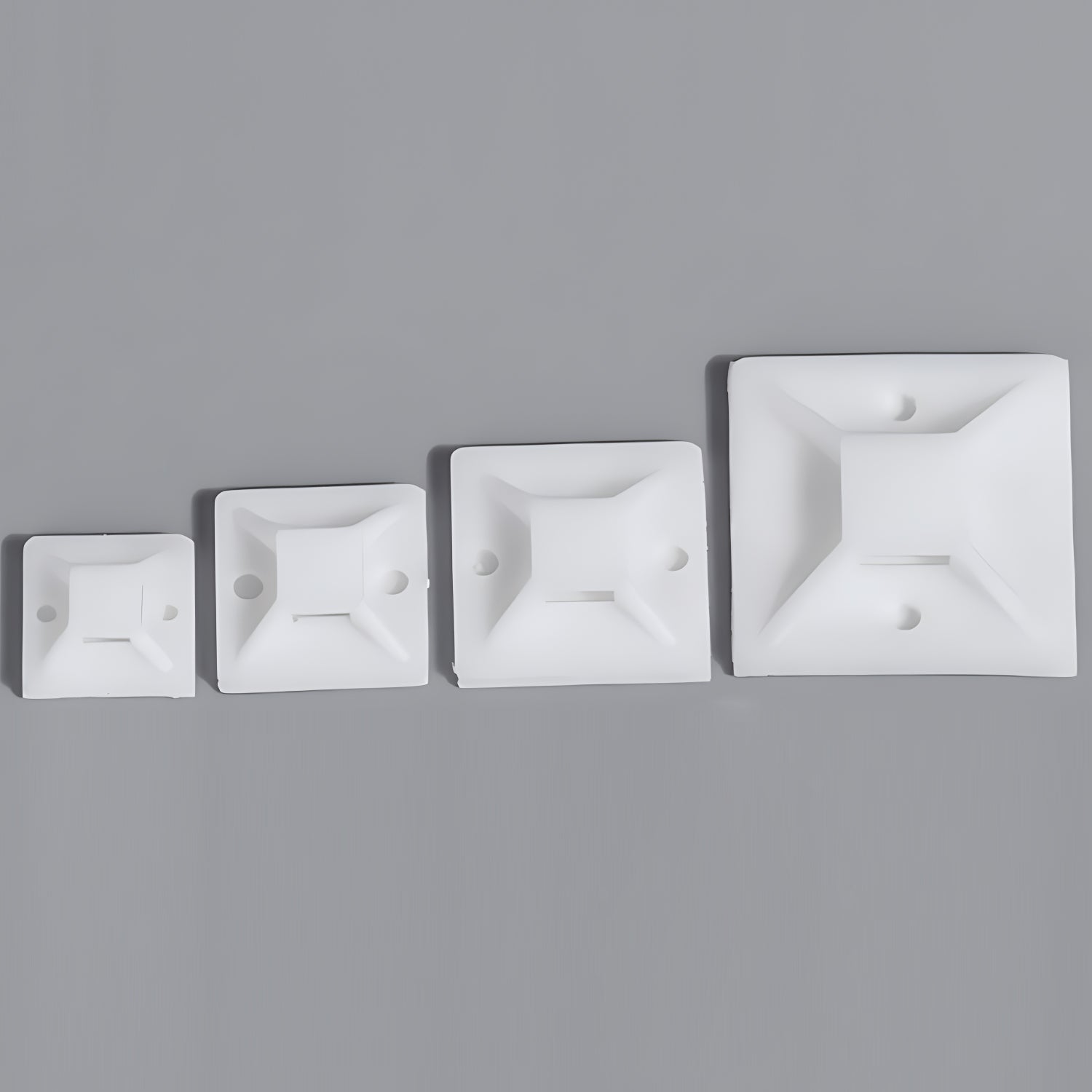 100 Pcs 3M Back-Glue Self Adhesive White Strong Cable Zip Tie Mounts