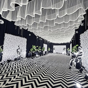 Ceiling Decoration Ceiling Luminous Ceiling Veil Creative Light Strip 50m Long Can Be Used for Birthdays Parties Weddings White Sand White Light