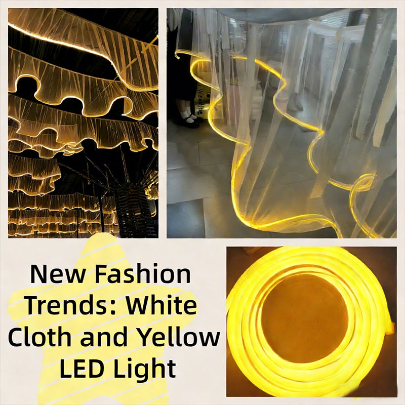 Luminous Ceiling Veil Wedding Ceiling Decorative Light Strip 50 Long 60cm High Easy to Install Reusable Creative Light Strip for Birthdays Parties Weddings