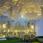 Restaurant Ceiling Decoration Ceiling Luminous Ceiling Veil Creative Light Strip 50cm High 50m Long Can be Used for Birthdays Parties Proposals Weddings Baisha