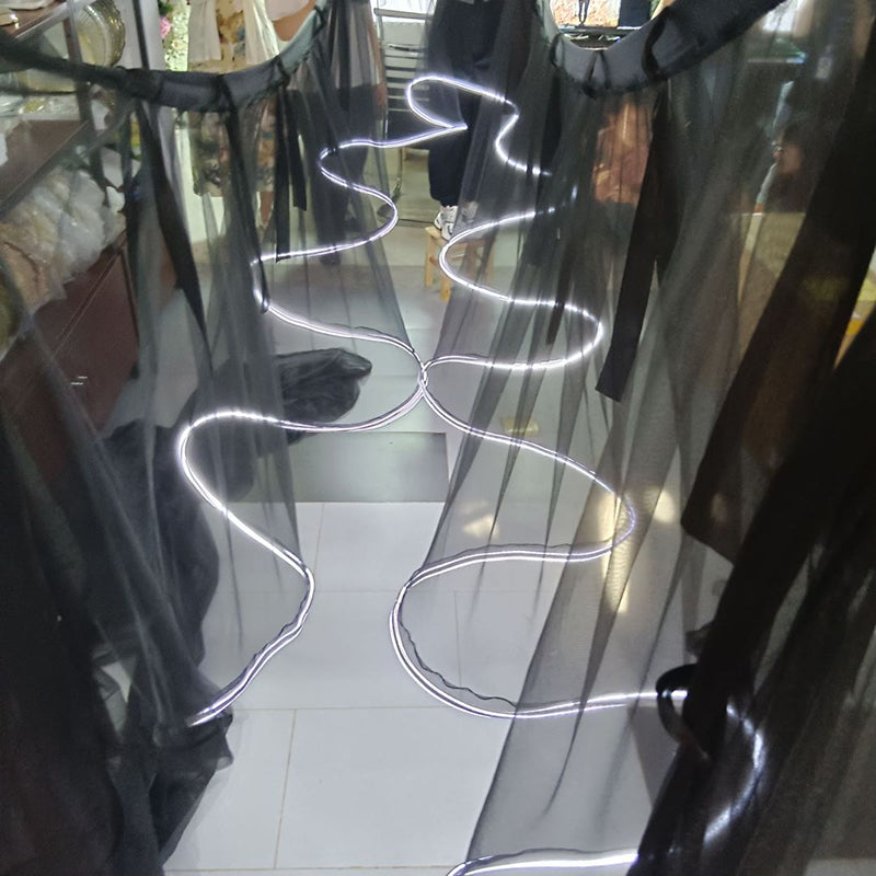 Luminous Ceiling Veil Wedding Ceiling Decorative Light Strip 50 Long 60cm High Easy to Install Reusable Creative Light Strip for Birthdays Parties Weddings