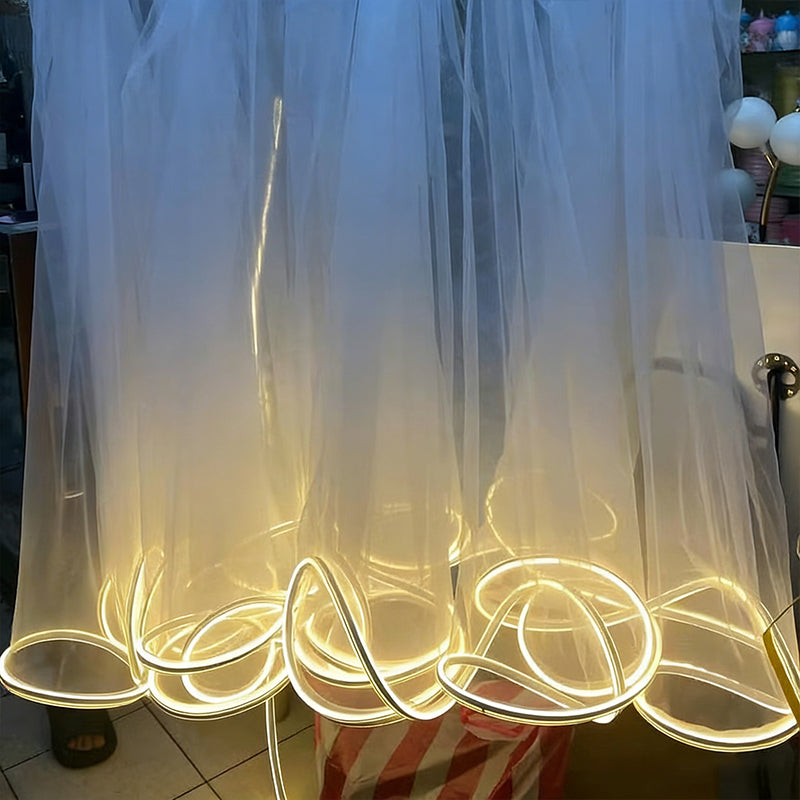 Luminous Ceiling Veil Wedding Ceiling Decorative Light Strip 50 Long 60cm High Easy to Install Reusable Creative Light Strip for Birthdays Parties Weddings