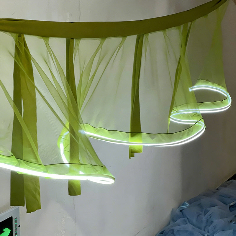 Luminous Ceiling Veil Wedding Ceiling Decorative Light Strip 50 Long 60cm High Easy to Install Reusable Creative Light Strip for Birthdays Parties Weddings