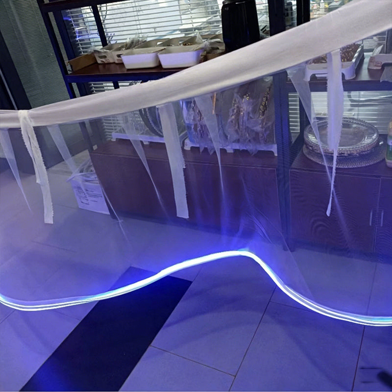 Luminous Ceiling Veil Wedding Ceiling Decorative Light Strip 50 Long 60cm High Easy to Install Reusable Creative Light Strip for Birthdays Parties Weddings
