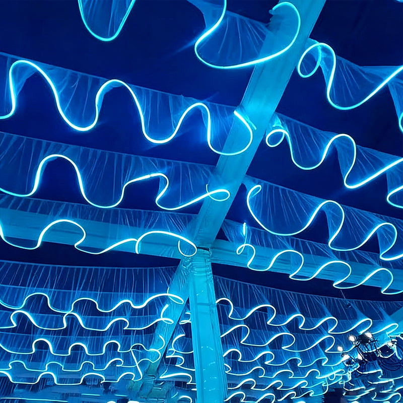 Luminous Ceiling Veil Wedding Ceiling Decorative Light Strip 50 Long 60cm High Easy to Install Reusable Creative Light Strip for Birthdays Parties Weddings