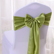 5 Pc Satin Chair Cover Sashes Bows Grass green