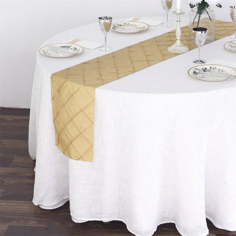 Polyester 108"x12" Table Runner Champagne