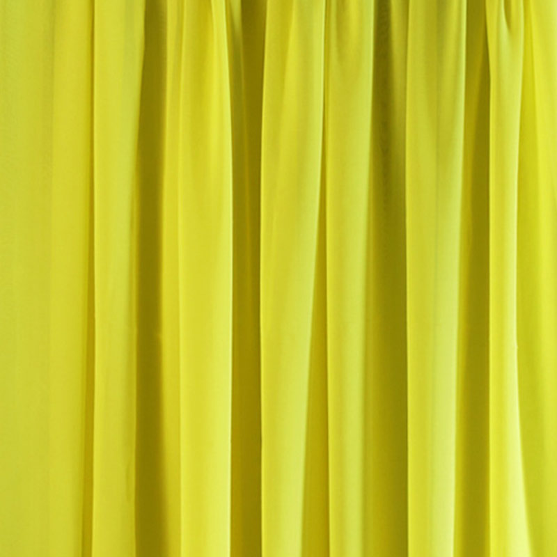 Chiffon Ceiling Drapery With Rod Pocket 5ftx32ft Lemon Yellow