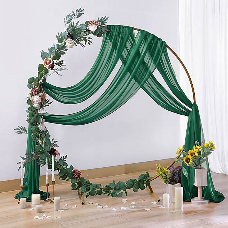 Chiffon Ceiling Drapery With Rod Pocket 5ftx13ft Dark Green