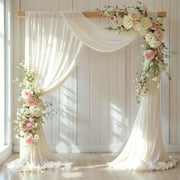 Chiffon Ceiling Drapery With Rod Pocket 5ftx13ft White