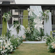 Chiffon Ceiling Drapery With Rod Pocket 5ftx32ft White
