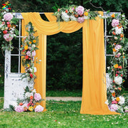Chiffon Ceiling Drapery With Rod Pocket 5ftx32ft Yellow
