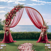 Chiffon Ceiling Drapery With Rod Pocket 5ftx32ft Burgundy