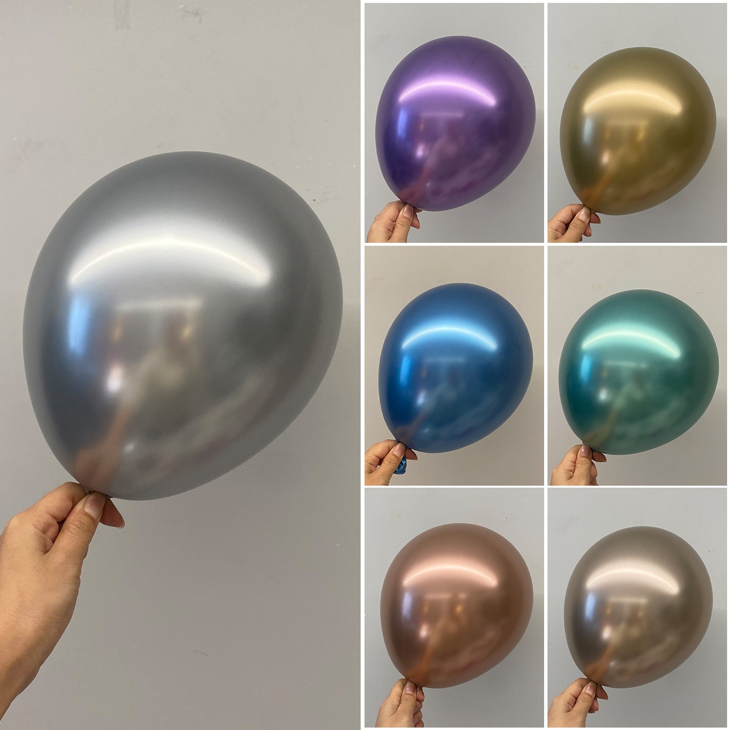 Colorful Party Balloons Chrome Metallic Helium Balloons for Birthday Party Decoration and Arch Decoration Wedding Birthday Baby Shower Christmas Party