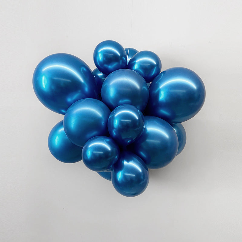 10" Latex Balloons 50 Pcs Chrome Blue