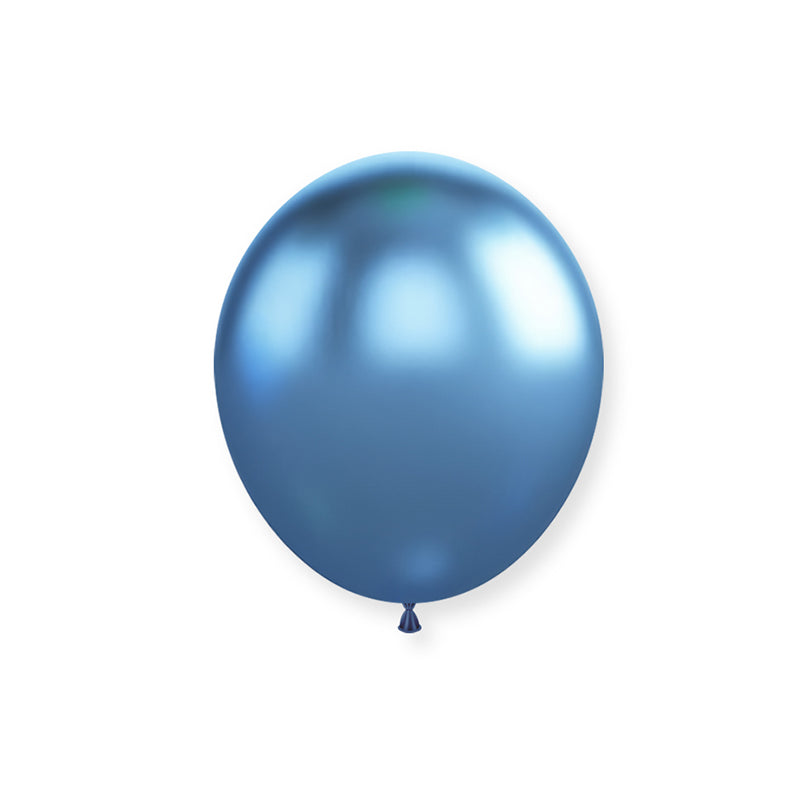 10" Latex Balloons 50 Pcs Chrome Blue
