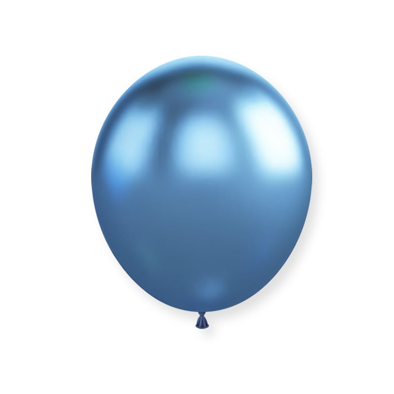 12" Latex Balloons 25 Pcs Chrome Blue