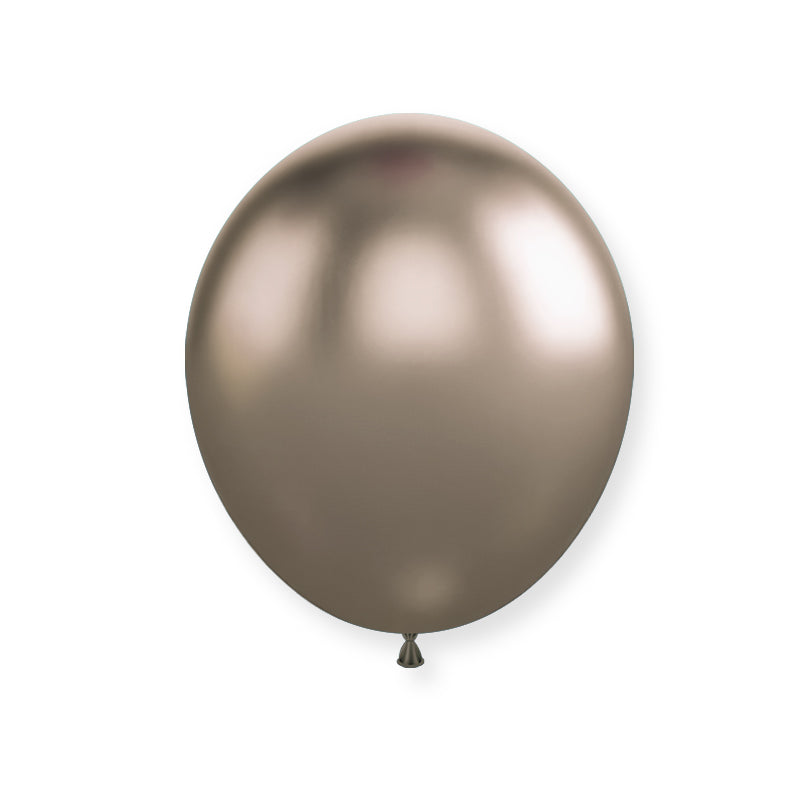 12" Latex Balloons 25 Pcs Chrome Champagne Gold