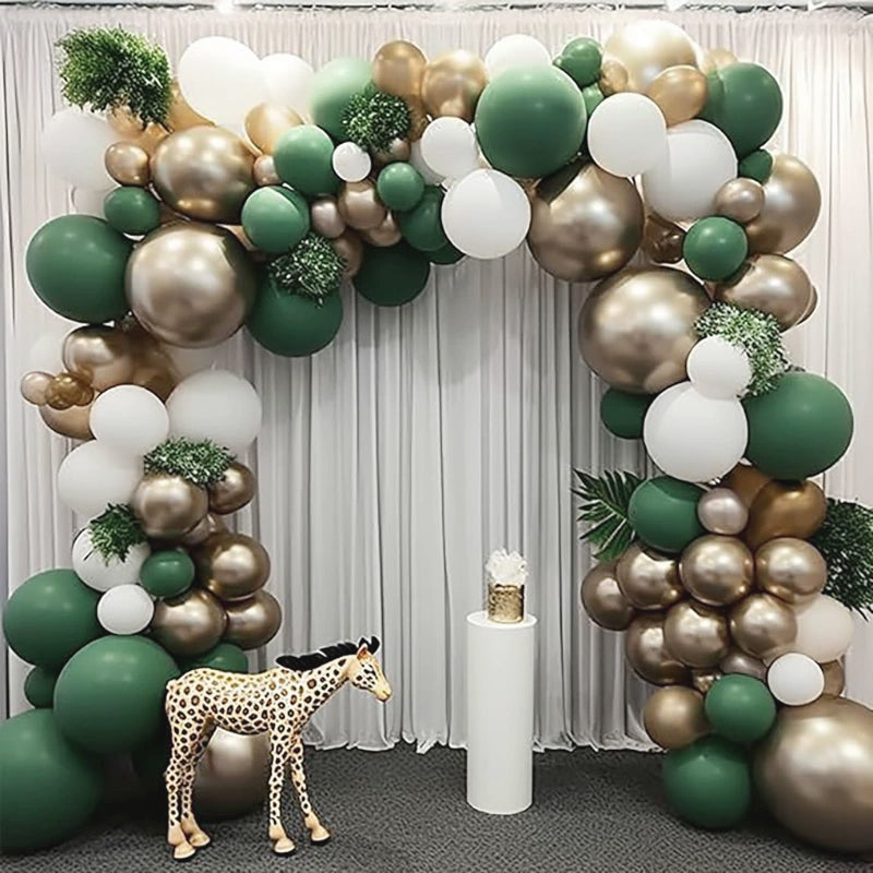 5" Latex Balloons 100 Pcs Chrome Champagne Gold