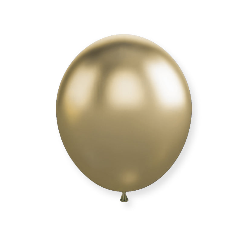 12" Latex Balloons 25 Pcs Chrome Gold