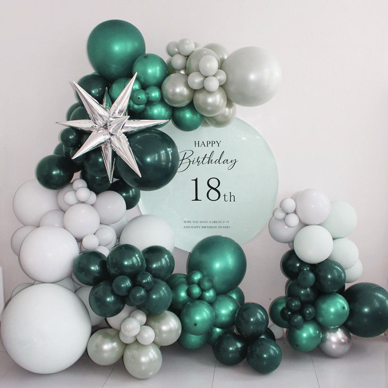 5" Latex Balloons 100 Pcs Chrome Green