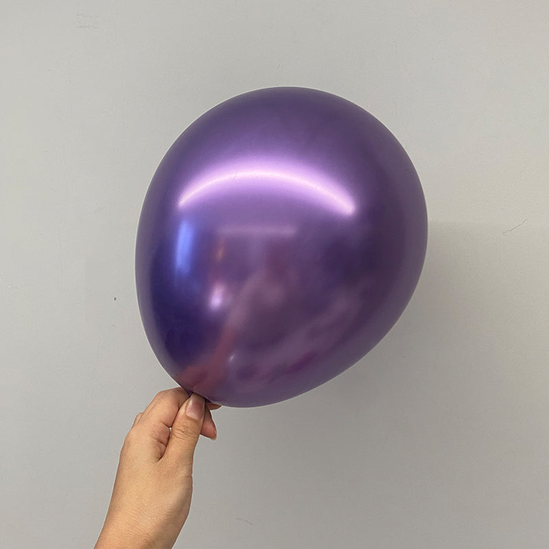 5" Latex Balloons 100 Pcs Chrome Purple